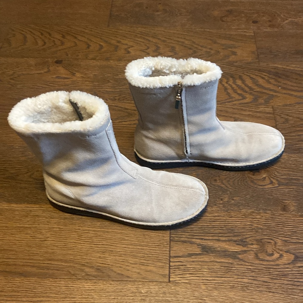 Polo Sport Ralph Lauren Women's Beige Faux Fur Lining Mid Calf Warm Boots - Picture 3 of 6